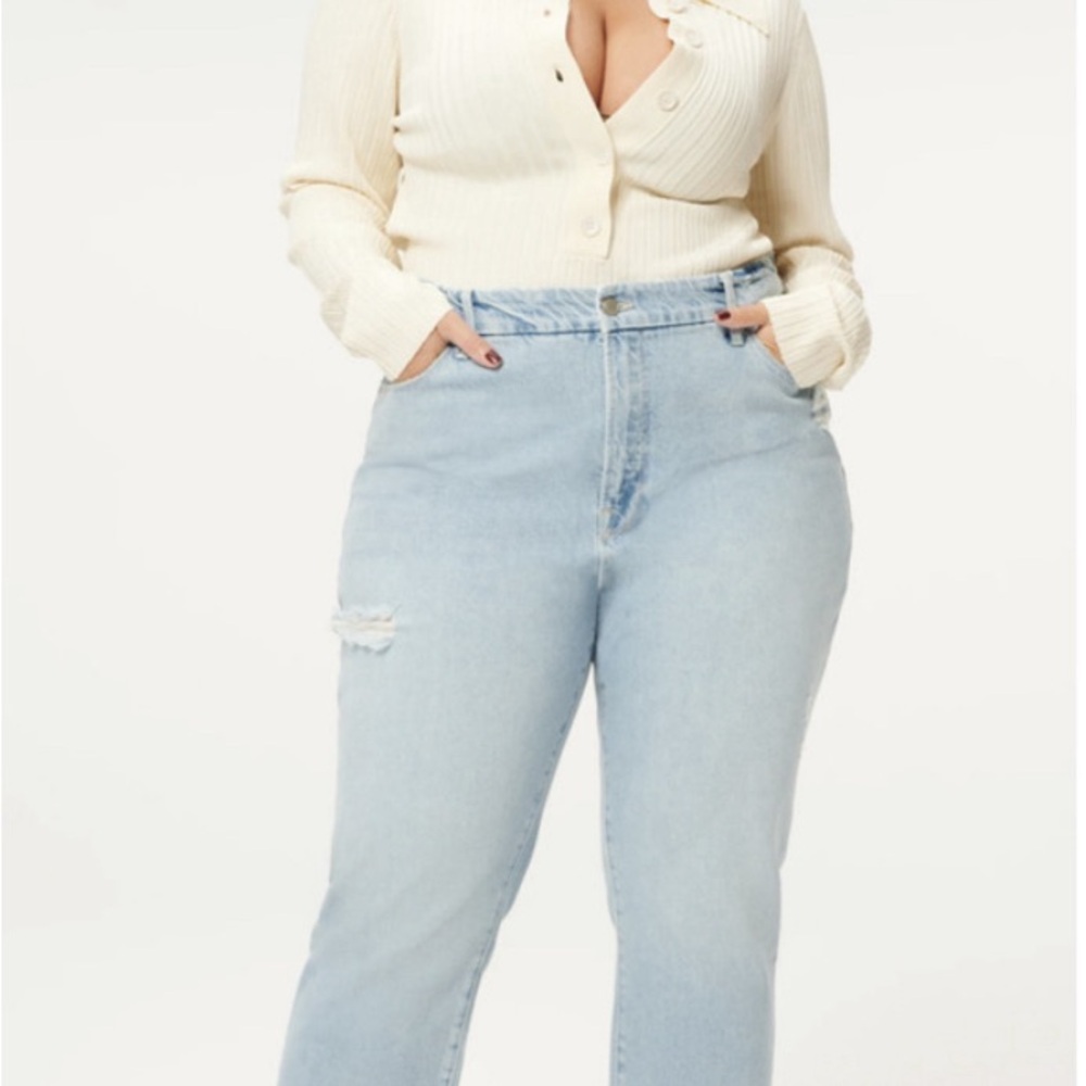 Good American Good Boy Jeans blue802 size 20